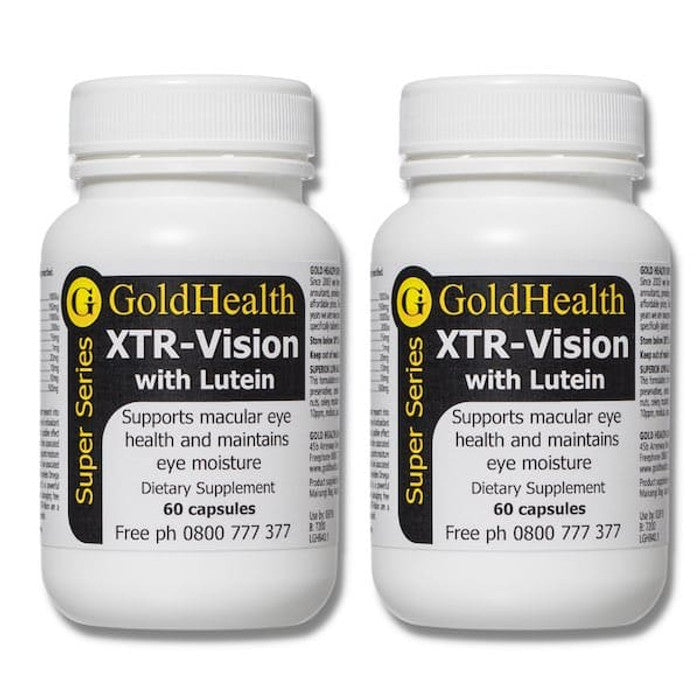 Twin Pack - XTR Vision with Lutein supplement product packaging