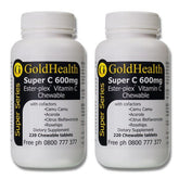 Twin Pack - Super C 600 Chewable Vitamin C daily wellbeing supplement