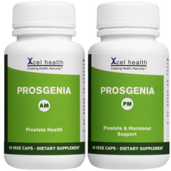 Prosgenia AM & PM (Xcel Health) supplement product packaging