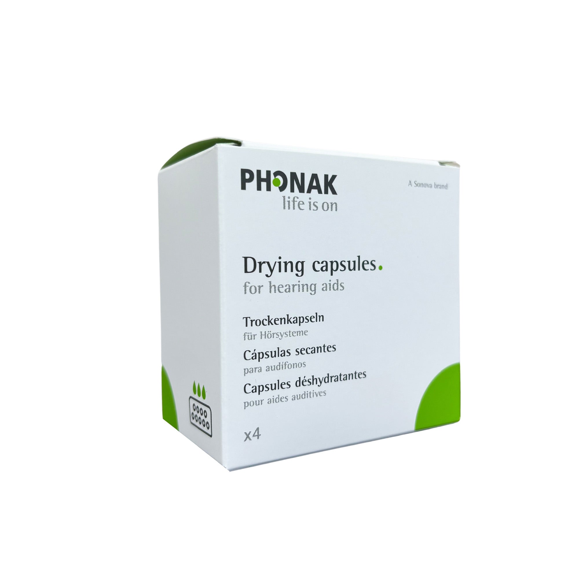 Hearing Aid Drying Capsules capsules and product packaging
