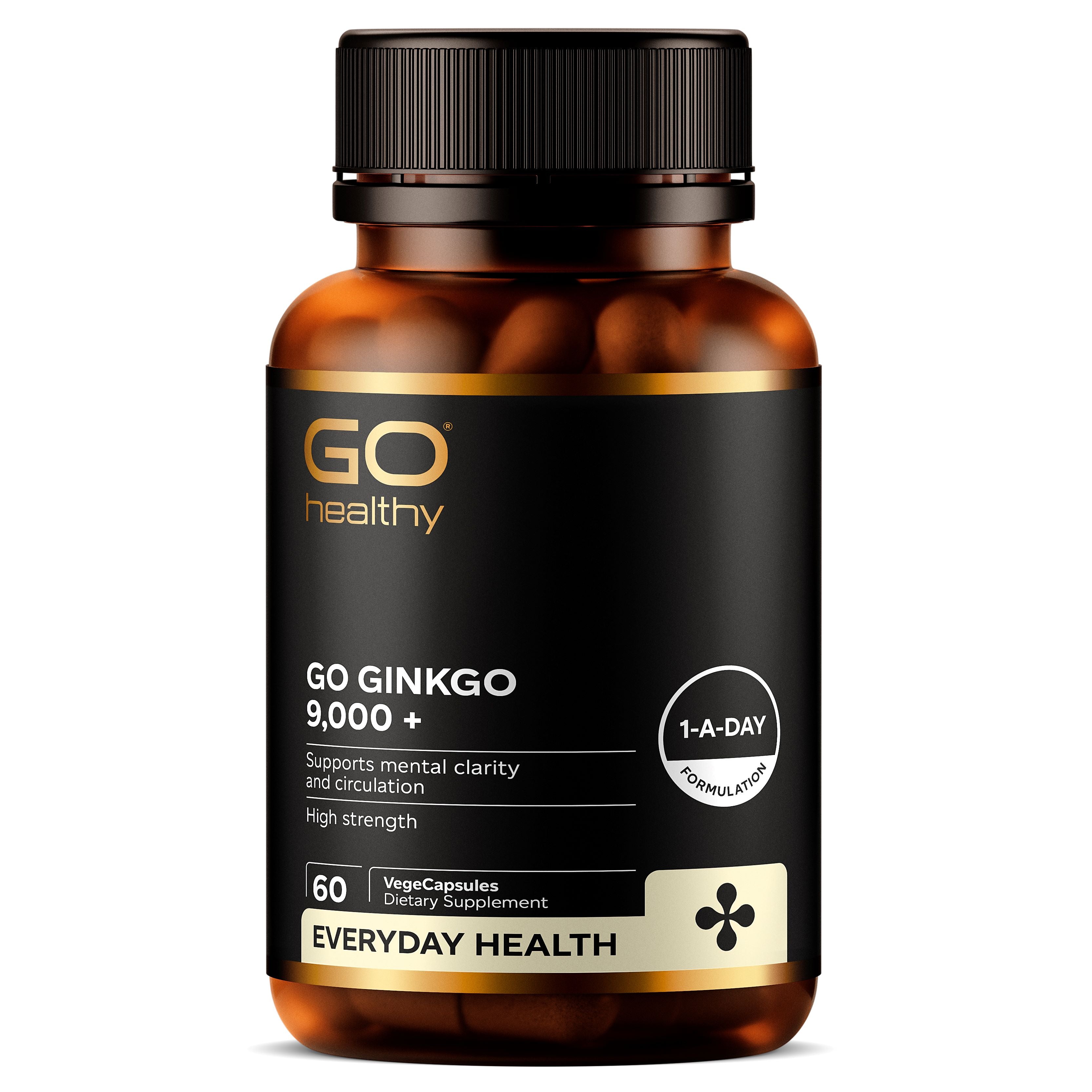 Ginkgo 9000 + (Go Healthy NZ) supplement product packaging