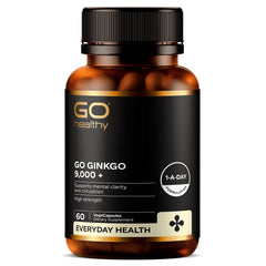 Ginkgo 9000 + (Go Healthy NZ) supplement product packaging