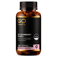 Cranberry 60,000+ (Go Healthy NZ) supplement product packaging
