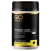 Fish Oil 1 a day + Vitamin D3 (Go Healthy NZ) heart and circulation support supplement