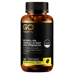 GO Healthy Krill Oil 1,500mg 1-a-day High Strength | Gold Health