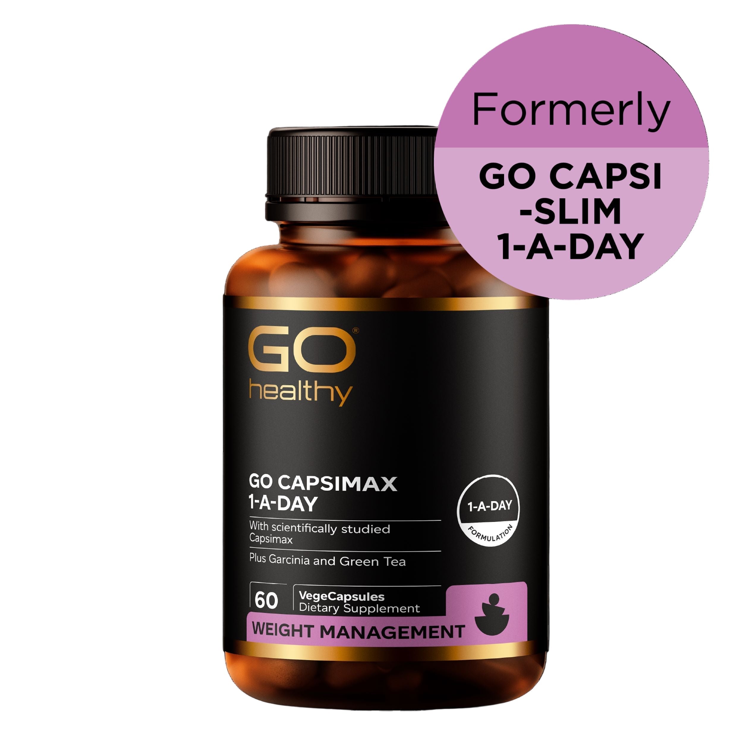 Go Capsimax 1-a-day (Go Healthy NZ) supplement product packaging