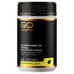 Hemp Seed Oil 1100mg (Go Healthy NZ) supplement product packaging