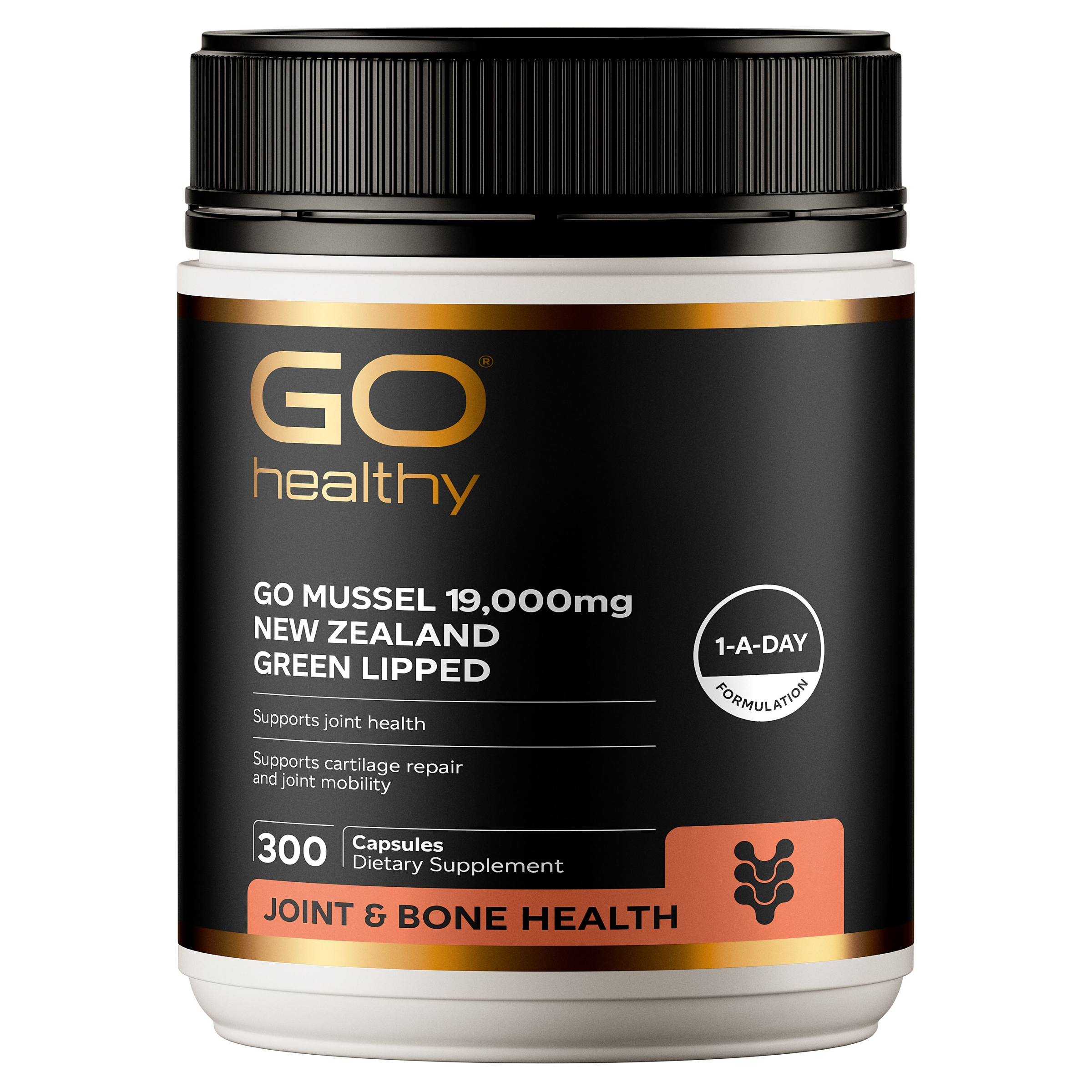 Green Lipped Mussel 19,000 (Go Healthy NZ) supplement product packaging