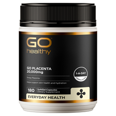 Placenta 20,000mg (Go Healthy NZ) supplement product packaging