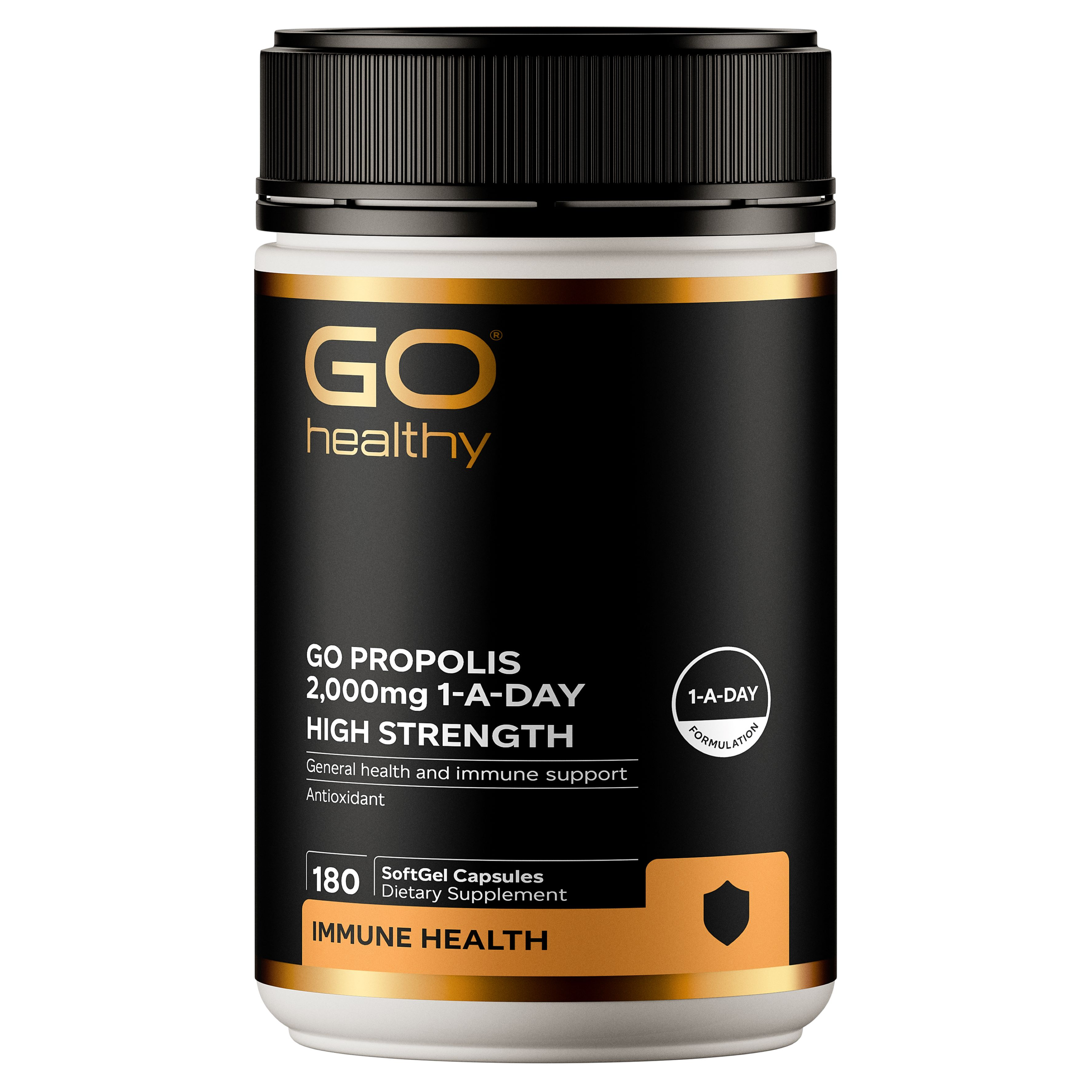 Propolis 2000mg (Go Healthy NZ) supplement product packaging
