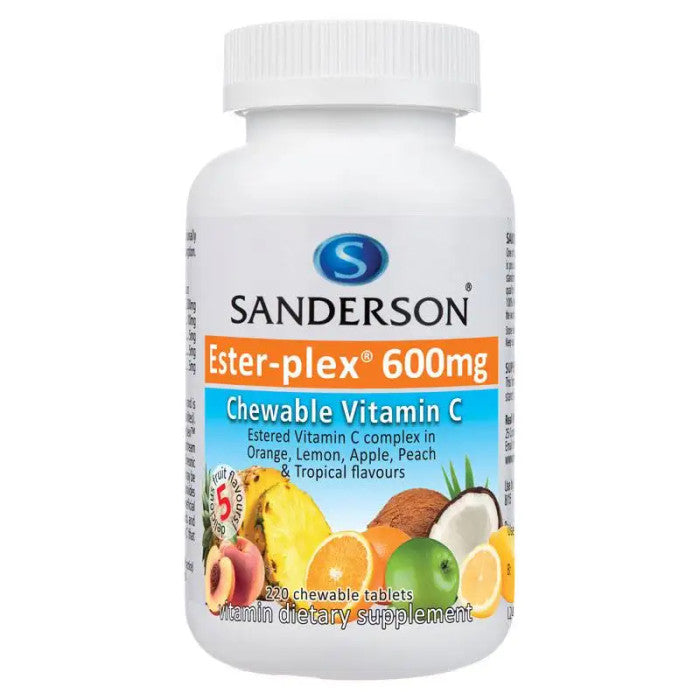 Ester-Plex Vitamin C multi flavours Chewable 600mg (Sandersons) daily wellbeing supplement
