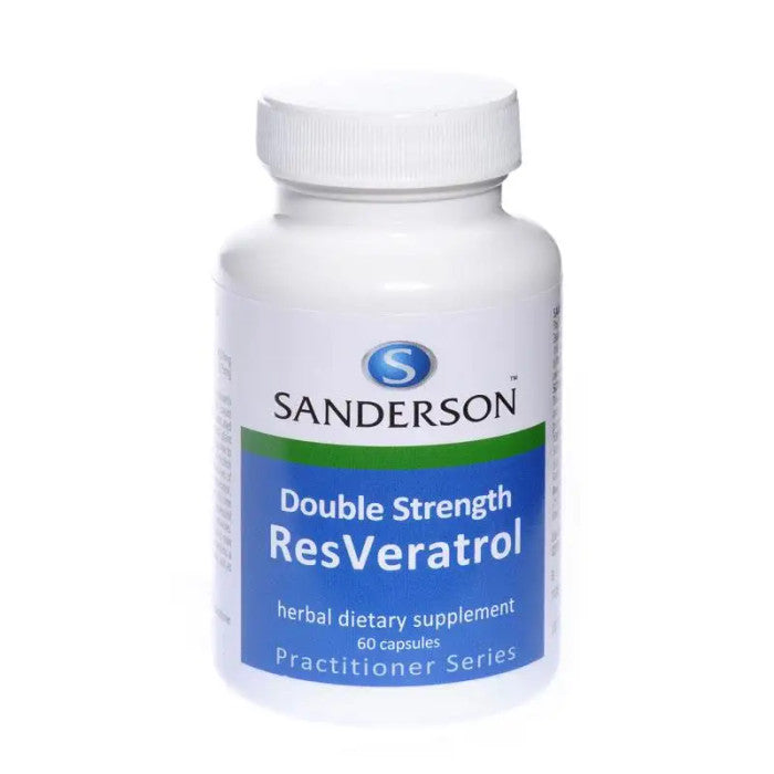 Resveratrol 450mg (Sandersons) supplement product packaging
