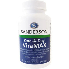 ViraMAX one a day (Sandersons) supplement product packaging