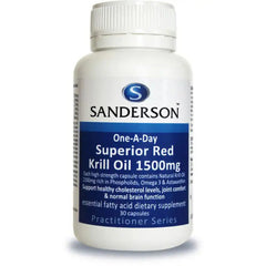 Krill Oil 1500mg (Sandersons) supplement product packaging