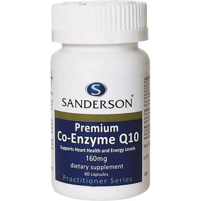 Co Enzyme Q10 160mg (Sandersons) supplement product packaging