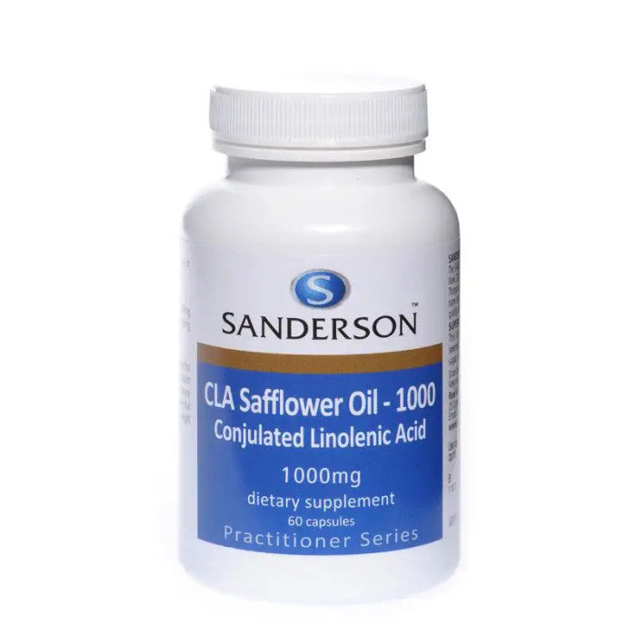 CLA Safflower 1000mg (Sandersons) supplement product packaging