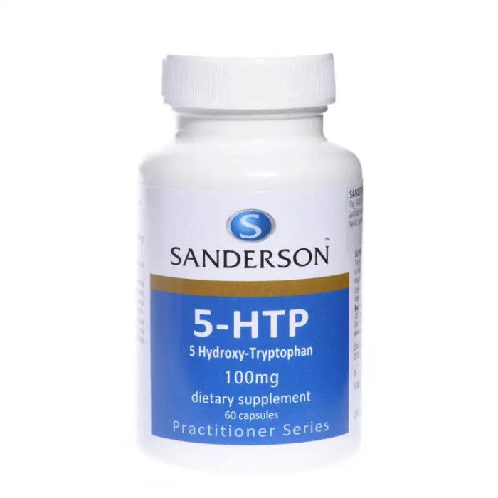 5-HTP 100mg (Sandersons) supplement product packaging