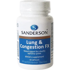 Lung & Congestion FX (Sandersons) supplement product packaging