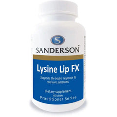 Lysine Lip FX (Sandersons) supplement product packaging