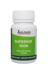 Superior Iron (Xcel Health) supplement product packaging