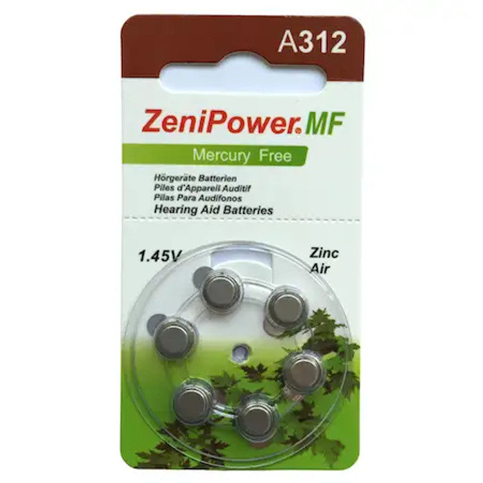 Zenipower Hearing Aid Batteries size 312 ZP312 product image