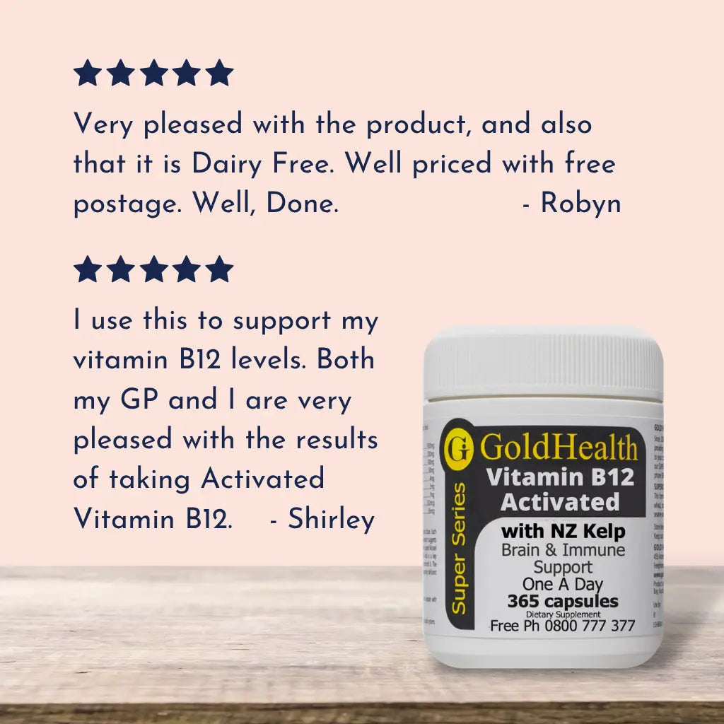 Activated Vitamin B12 with NZ Kelp b12review product image