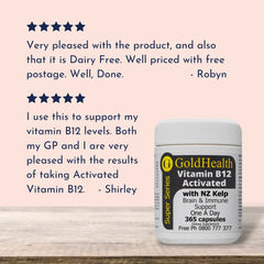 Activated Vitamin B12 with NZ Kelp b12review product image