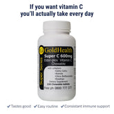 Super C 600 Chewable Vitamin C daily wellbeing supplement