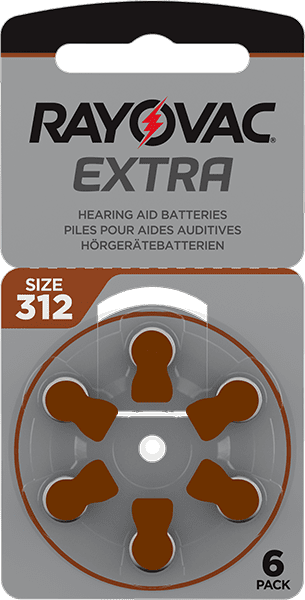 Rayovac Hearing Aid Batteries size 312 hearing aid battery pack