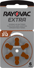 Rayovac Hearing Aid Batteries size 312 hearing aid battery pack