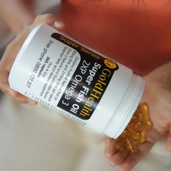 Super Fish Oil 2XP Omega 3 capsules and product packaging