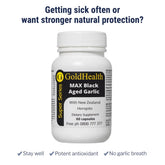 MAX Aged Black Garlic with NZ Horopito digestion and immune support supplement