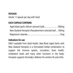 MAX Aged Black Garlic with NZ Horopito