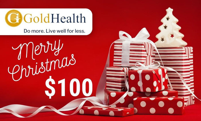 Gold Health Gift Card wellness pack and product bundle