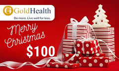 Gold Health Gift Card wellness pack and product bundle