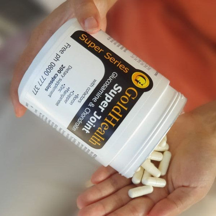Super Joint Glucosamine and Chondroitin capsules and product packaging