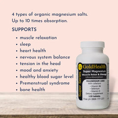 Super Magnesium 1000 Relaxation and Sleep features and benefits overview
