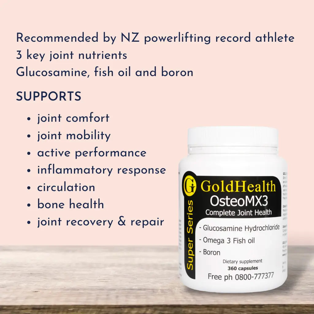 OsteoMX3 Glucosamine and Fish Oil features and benefits overview