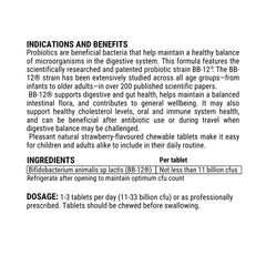 Super Probiotic Gut Health and Digestion Strawberry Chewable