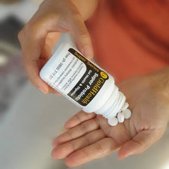 Super Probiotic Gut Health and Digestion Strawberry Chewable capsules and product packaging