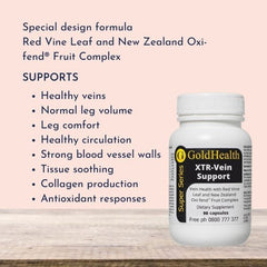 Twin Pack - XTR-Vein Support with Red Vine Leaf and NZ Oxi-fend® Fruit Complex