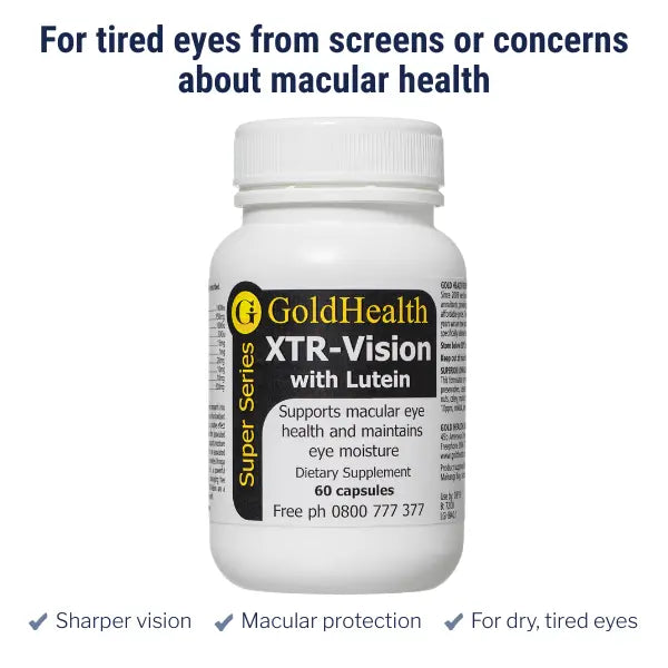 XTR-Vision with Lutein supplement product packaging