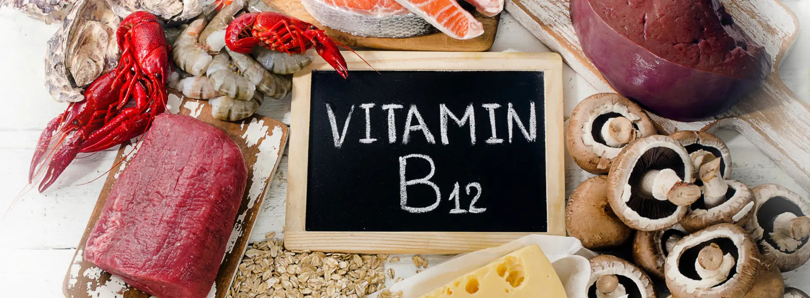 Vitamin B12 supplement bottle and capsules styled for a New Zealand wellness guide