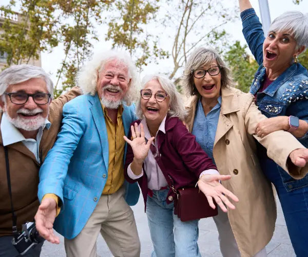 Senior adults enjoying life outdoors, representing Gold Health healthy ageing supplements