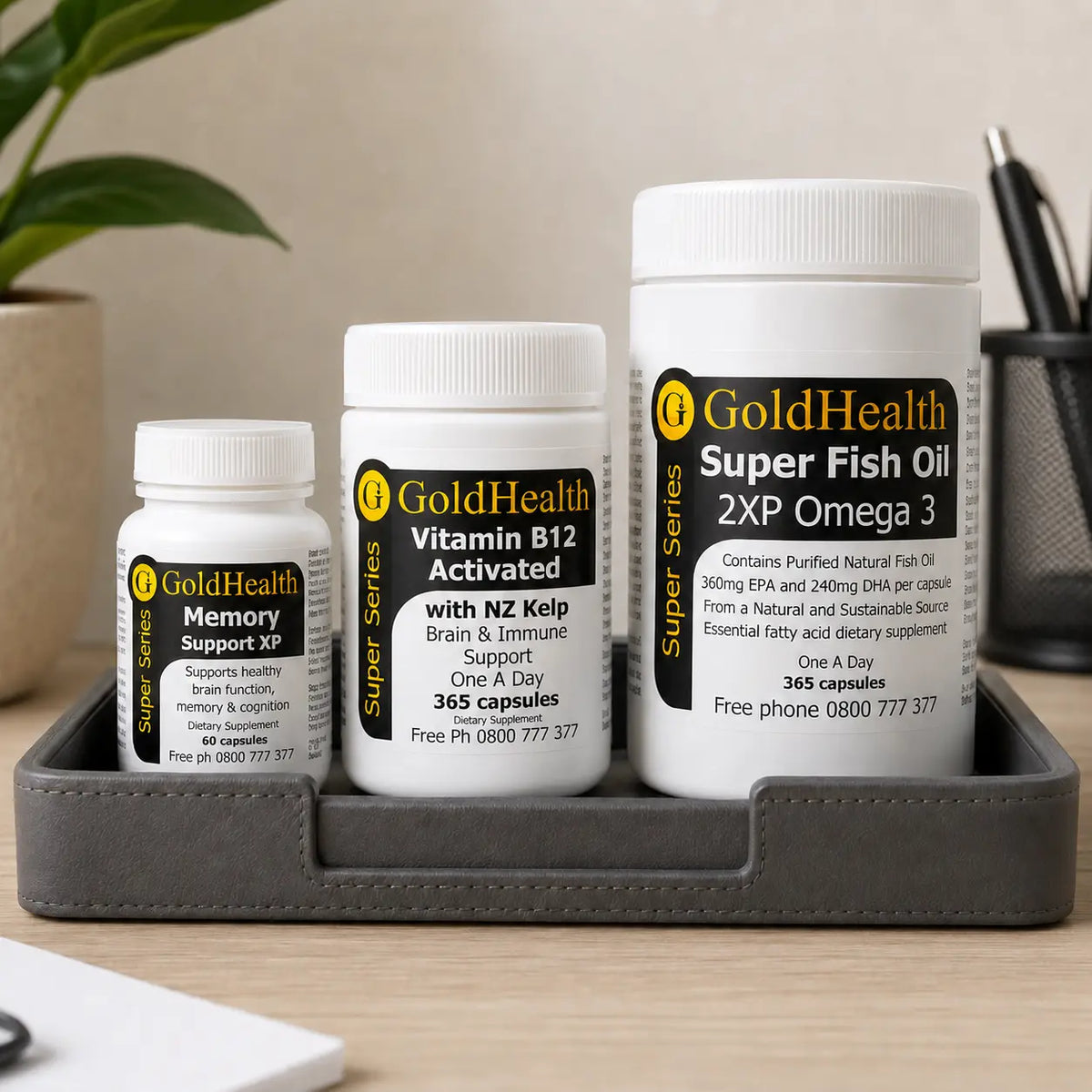 Brain Pack - Fish Oil + Vitamin B12 + Memory Support XP