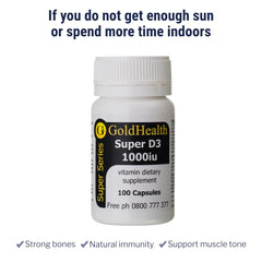 Super Vitamin D3 1000iu daily wellbeing supplement