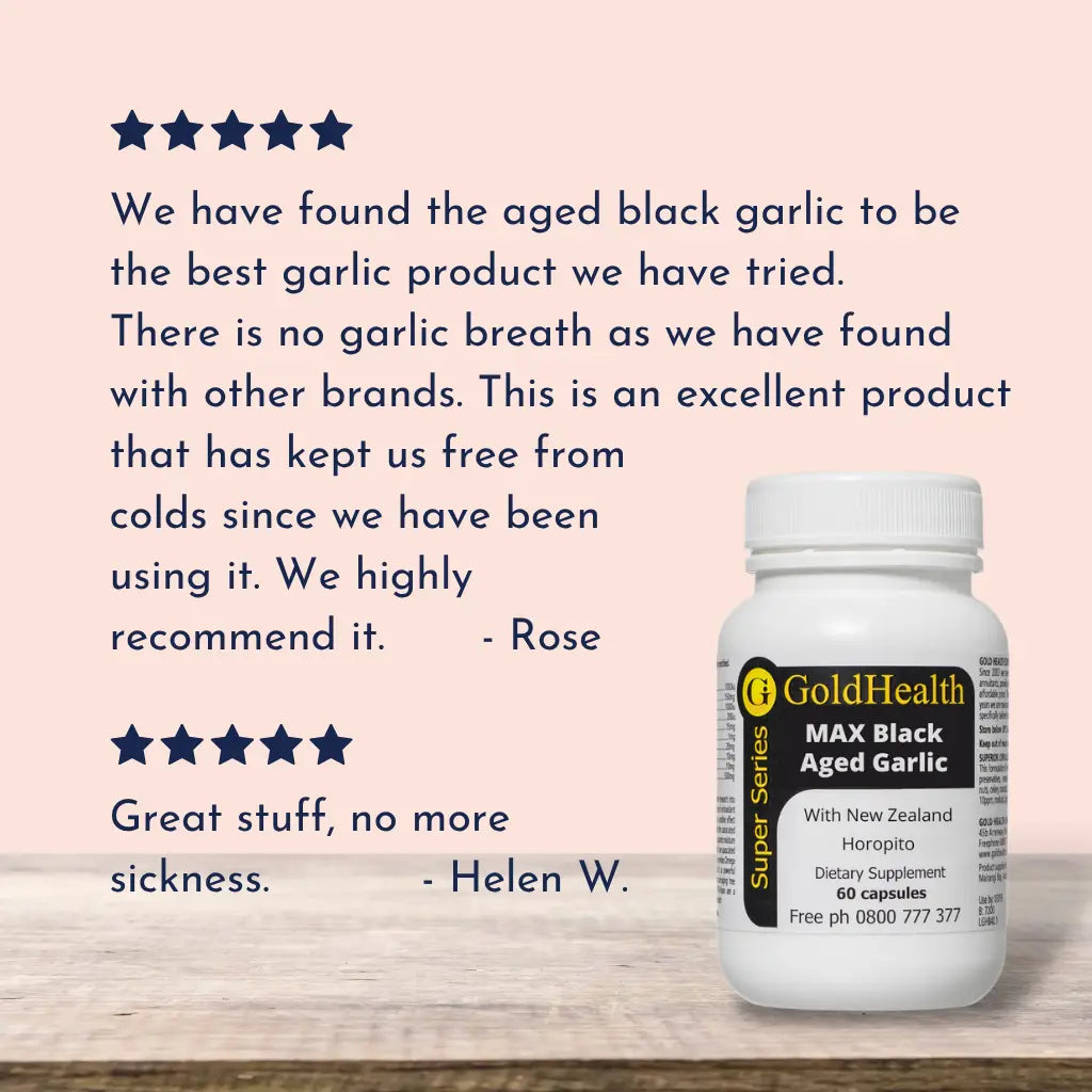 MAX Aged Black Garlic with NZ Horopito