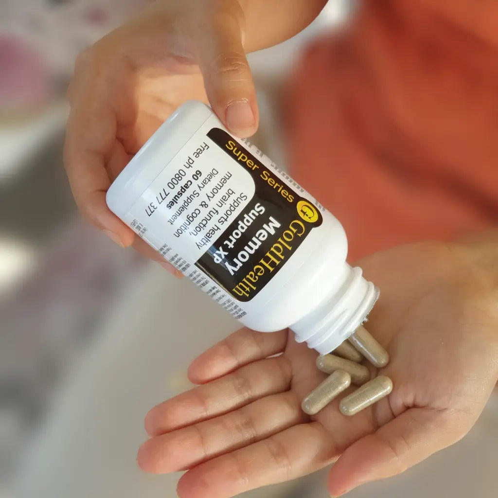 Brain Support XP Brain Nutrients capsules and product packaging