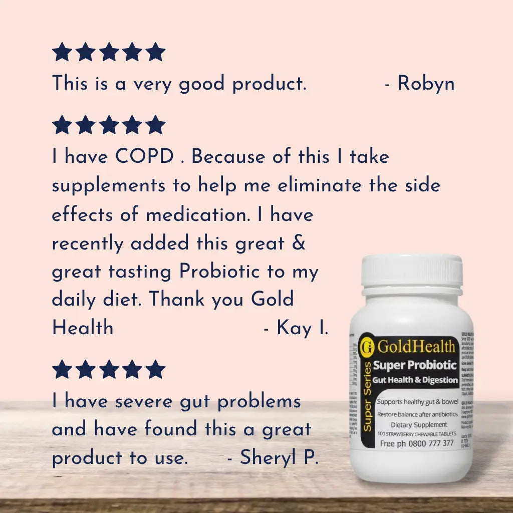 Super Probiotic Gut Health and Digestion Strawberry Chewable