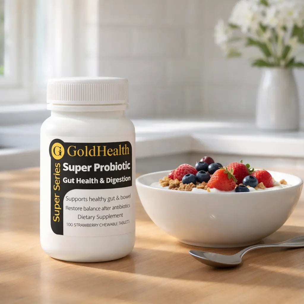 Super Probiotic Gut Health and Digestion Strawberry Chewable